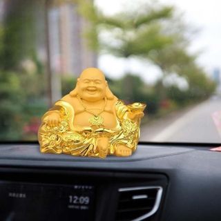 Tượng Phật Di Lặc Maitreya Mạ Vàng Để Taplo Ô Tô Bàn Làm Việc Mang Tới May Mắn, Tài Lộc , Bình An Thu Hút Sự Giàu Có Decor Decor Phòng Trang Trí Nhà