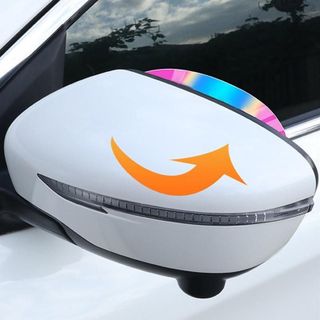Bộ 2 Miếng Vè Che Mưa Gương Chiếu Hậu 7 Màu Cầu Vồng Chống Nước Mưa Làm Mờ Kính khaihuyauto