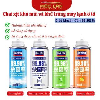 Chai Xịt Khử Mùi và Khử Trùng Máy Lạnh Ô Tô Làm Sach Không Khí Vệ Sinh Điều Hòa Xe Hơi
