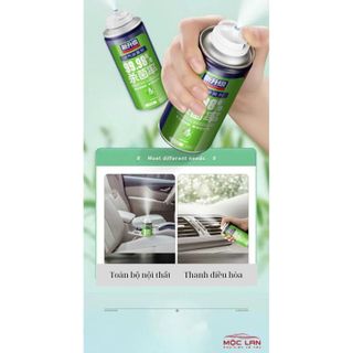 Chai Xịt Khử Mùi và Khử Trùng Máy Lạnh Ô Tô Làm Sach Không Khí Vệ Sinh Điều Hòa Xe Hơi