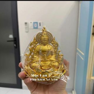Tượng Quan Âm Cánh Lửa Đính Đá Ngồi Toạ Hoa Sen Tặng Kèm Tràng Hạt Trang Trí Taplo Mang Lại May mắn Cho Chủ Xe Decor Decor Phòng Trang Trí Nhà Phòng Khách