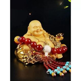 Tượng Phật Di Lặc Maitreya Mạ Vàng Để Taplo Ô Tô Bàn Làm Việc Mang Tới May Mắn, Tài Lộc , Bình An Thu Hút Sự Giàu Có Decor Decor Phòng Trang Trí Nhà
