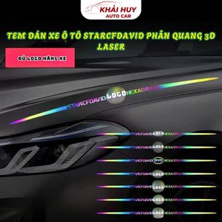 Tem Dán Xe Ô Tô Phản Quang 3D Laser STARTCFDAVID, Đôi Cánh Thiên Thần-Trang Trí Ngoại Thất Xe Hơi
