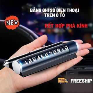 Bảng Ghi Số Điện Thoại 4in1 Bằng Kim Loại Kiêm Búa Phá Kính Và Sáp Thơm