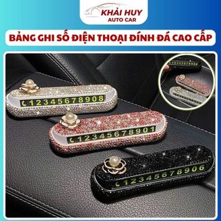 Bảng Ghi Số Điện Thoại Đá Nhỏ Trên Taplo Ô Tô Đính Đá Cao Cấp – Mix Hoa Trà Cao Cấp Sang Trọng - Khaihuyautocar