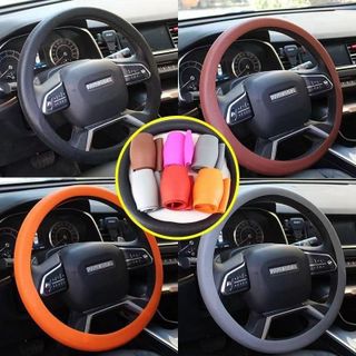 Vỏ Bọc Vô Lăng Xe Hơi Bằng Silicon Nhiều Màu Thông Dụng,Chống Trượt Ôm Sát Vô Lăng Phù Hợp Với Mọi Loại Xe size 36-40cm Nội Thất