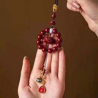 Khánh Treo Xe Ô Tô , Xe Hơi Hình Hoa Sen Hạt Gỗ Chu Sa Mang Lại May Mắn Bình An-Ô Tô Fun mộc lan