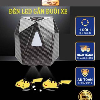 Đèn Led Trang Trí VikiTech Gắn Đuôi Xe Máy Chiếu Phát Hình Ảnh Chuyển Động Anime Pikachu Chất Liệu Sợi Carbon Nhẹ Chắc