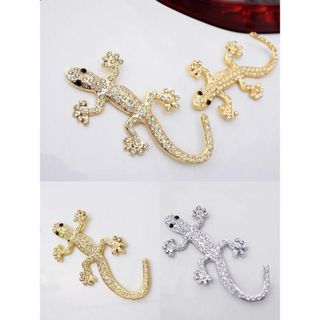 Tem Dán Xe Ô Tô Xe Máy Decal Kim Loại Đính Đá 3D Hình Tắc Kè, Thằn Lằn , Thạch Sùng Trang Trí Ô Tô Nhãn Dán