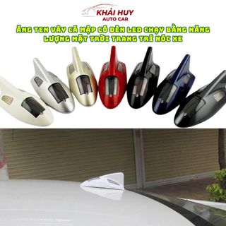 Ăng Ten Vây Cá Mập Hàng Cao Cấp Có Đèn Led Chạy Bằng Năng Lượng Mặt Trời Gắn Trên Nóc Xe Hơi khaihuyauto