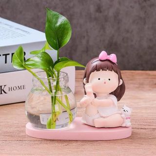 Chậu Trồng Cây Hình Cô Gái Tập Yoga, Bình Thủy Sinh Có Nhiều Mẫu,Bao Gồm Tượng-Bình-Đế Giúp Thư Giãn