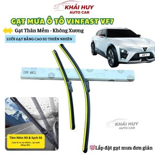 Bộ 2 Gạt Mưa Xe Điện VINFAST VF7 - Gạt Mưa Silicon Mềm Không Xương Siêu Sạch -Mincar