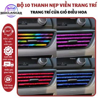 Bộ 10 Thanh Nẹp Viền Trang Trí Cửa Gió ô Tô Nhiều Màu Sắc Trang Trí Xe Trở Nên Nổi Bật