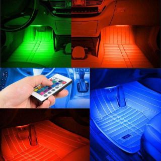 Đèn Led gầm ghế ô tô - Đèn Led Trang trí nội thất ô tô - Ánh sáng tuỳ chỉnh nhiều màu sắc - Nháy theo nhạc
