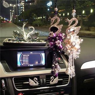 Khánh Chùm Ngọc Trai Treo Gương Thiên Nga Sang Trọng khaihuyauto