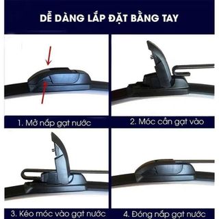 Bộ 2 Gạt Mưa Xe Điện VINFAST VF7 - Gạt Mưa Silicon Mềm Không Xương Siêu Sạch -Mincar