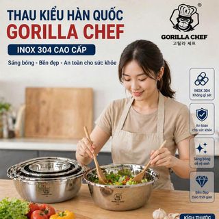 THAU KIỂU HÀN QUỐC INOX GORILLA CHEF 18CM (T200)