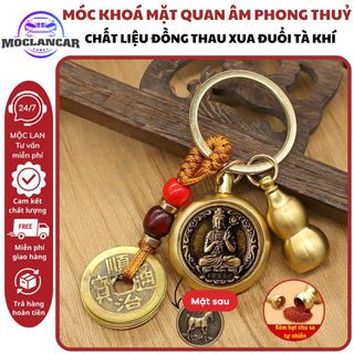 Móc Khóa Treo Xe Ô Tô Phật Thích Ca Kèm Hồ Lô & Đồng Xu – Phụ Kiện Trang Trí Sang Trọng