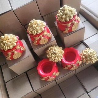 ComBo 3 Hũ Đựng Muối - Gạo Tài Lộc, Hũ Thần Tài Đặt Taplo Ô Tô Trang Trí Ban Thờ Hoặc Bàn Làm Việc
