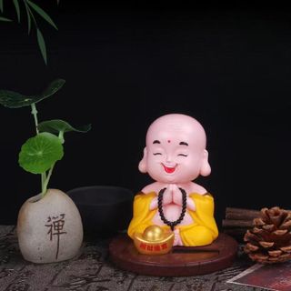 Tượng Phật Di Lặc Cười Gật Đầu Dùng Năng Lượng Mặt Trời - Mang lại sự thư thái, hoan hỷ, tài lộc cho gia chủ