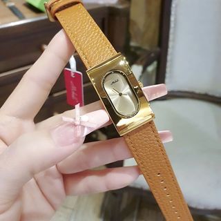 ĐỒNG HỒ NỮ CHÍNH HÃNG MIXHALI DÂY DA MẶT CHỮ NHẬT NIỀNG VÀNG FULLBOX GIÁ MỚI
