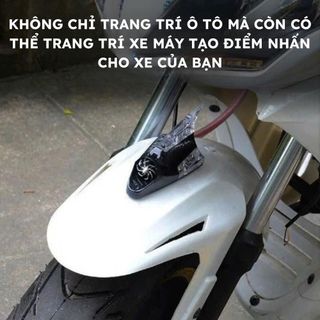 Đèn Vây Cá Mập LED Trang Trí Xe Ô Tô - Xe Máy Phát Sáng Đa Màu, Phát Sáng Bằng Năng Lượng Gió