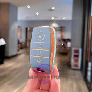 Ốp chìa khoá cho xe KIA Sonet, KIA Seltos, KIA Carens 2022-2024 chất liệu TPU Cao Cấp (4 nút bấm - thông minh)