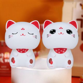 Mèo Luckey trắng gật mang lại tài lộc cho chủ Xe-Trang trí Taplo
