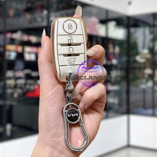 Ốp chìa khoá cho xe KIA Sonet, KIA Seltos, KIA Carens 2022-2024 chất liệu TPU Cao Cấp (4 nút bấm - thông minh)
