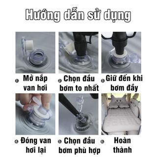 Đệm Hơi ô tô Mộc Lan dành cho xe 4-7 Chỗ Tặng Kèm Bơm Điện Và 2 Gối Cao Cấp -