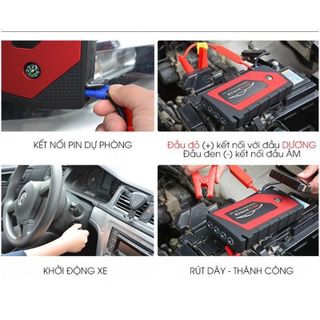 Bộ kích nổ sửa chữa ác quy ô tô kèm dụng cụ thoát hiểm đa năng bơm lốp ô tô
