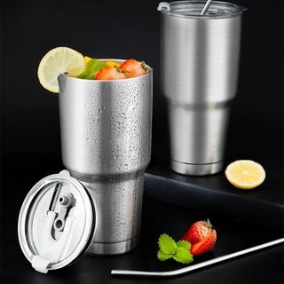 Bình Giữ Nhiệt - Ly Giữ Nhiệt Inox Thái Lan + 1 Ống Hút + Dung Tích 900ml Khải Huy Yêu Xe