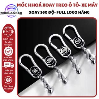 Móc Chìa Khóa Ô Tô - Xe Máy Cao Cấp Xoay 360 Có Logo Hãng Xe- Mộc Lan Car