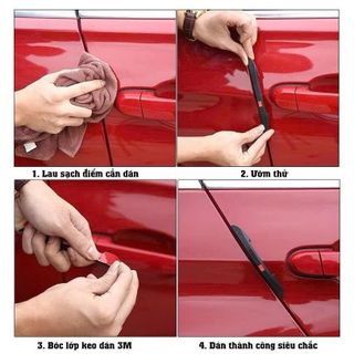 Bộ 4 Miếng Dán Sport Và Sparco Chống Va Đập Cánh Cửa - Miếng Dán Cao Su Chống Va Đập Gương Và Cánh Cửa Ô Tô