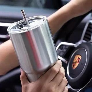 Bình Giữ Nhiệt - Ly Giữ Nhiệt Inox Thái Lan + 1 Ống Hút + Dung Tích 900ml Khải Huy Yêu Xe