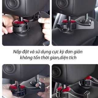 Móc Treo Đồ Trên Ô Tô Gài Trước Sau Xe Hơi Kèm Gía Đỡ Điện Thoại Chắc Chắn Tiện Lợi khaihuyauto