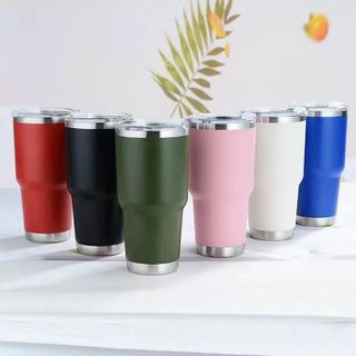 Bình Giữ Nhiệt - Ly Giữ Nhiệt Inox Thái Lan + 1 Ống Hút + Dung Tích 900ml Khải Huy Yêu Xe