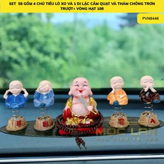 Sét 5 Món Ông Phật Tổ Cầm Quạt Và Bộ Tứ Không Tặng Thảm, Ở Đâu Có Phật Ở Đó Có Bình An - Otofunmoclan