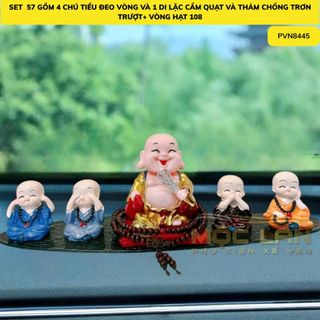 Sét 5 Món Ông Phật Tổ Cầm Quạt Và Bộ Tứ Không Tặng Thảm, Ở Đâu Có Phật Ở Đó Có Bình An - Otofunmoclan