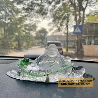 Tượng Phật Di Lặc Để Taplo Ô Tô Lưu Ly Cao Cấp – Phật Cười Chiêu Tài Lộc, Bình An – Trang Trí Xe Hơi Sang Trọng