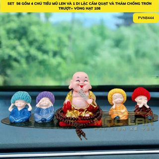 Sét 5 Món Ông Phật Tổ Cầm Quạt Và Bộ Tứ Không Tặng Thảm, Ở Đâu Có Phật Ở Đó Có Bình An - Otofunmoclan