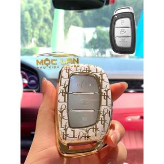 Ốp khóa I10 Tucson Elantra 2014-2023 - ốp mạ vàng  TPU mới nhất năm 2023 cao cấp sang trọng Móc Khoá Silicon Móc Khóa