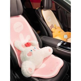 (Mẫu Cũ)Bộ Lót Ghế Ô Tô Thỏ Hồng Cao Cấp, Đệm Ghế Trang Trí Nội Thất Xe Hơi Dễ Thương | KhaiHuyAuto