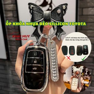 Ốp Khóa 3 Nút Lưng Gù- Camry - Hilux - Altis Chất Liệu TPU Ốp Chìa Khóa Ô Tô Bảo Vệ Khóa Chống Xước