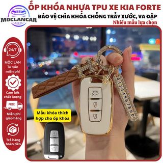 Ốp Chìa KhóaTPU Xe Kia Forte, Kia Sorento, Kia Carens 2009-2014-Hyundai đời cũ Loại 3 nút-Bảo vệ Khoá Xe Chống Trầy Xước