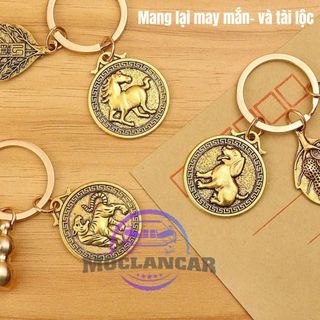 Móc Khóa 12 Con Giáp Kèm Hồ Lô Phong Thủy Bằng Đồng Thau Theo Mệnh Mang Lại Bình An Và Tài Lộc
