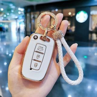 Ốp Chìa KhóaTPU Xe Kia Forte, Kia Sorento, Kia Carens 2009-2014-Hyundai đời cũ Loại 3 nút-Bảo vệ Khoá Xe Chống Trầy Xước