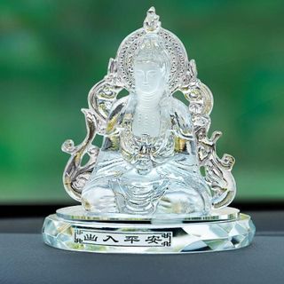 Phật Mẹ Quan Âm Đá Lưu Ly Đặt Taplo Phát Sáng, Tượng Phật Pha Lê Cao Cấp Để Taplo Ô tô, Bàn Làm Việc Mang Lại May Mắn