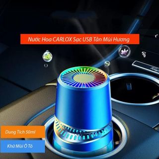 Nước Hoa CARLOX Sạc USB Tản Mùi Hương Khử Mùi Xe Hơi - Dung Tích 50ml khaihuyauto