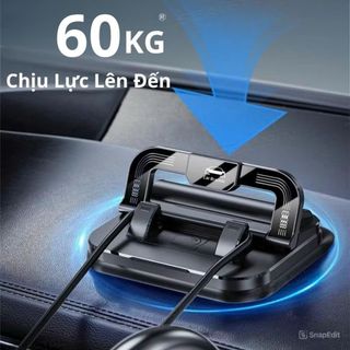 Giá Đỡ Điện Thoại Ô Tô 2in1 Gắn Taplo Kiêm Bảng Số, Xoay 360 Độ, Hình Tai Mèo Cao Cấp Khaihuyauto